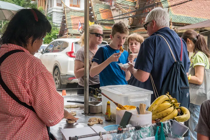 Enjoy safe and clean street snacks in a bustling street food scene